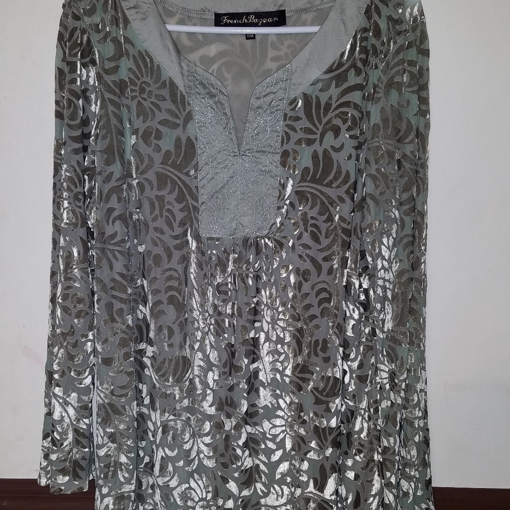 French Bazaar Blouse top Size Xl